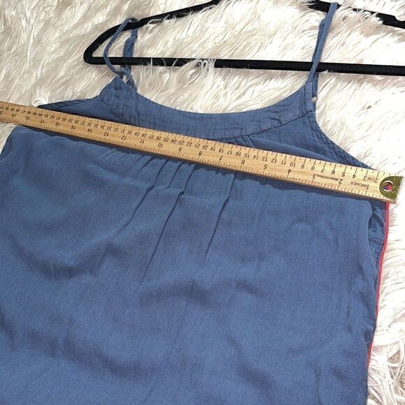 Sundry Dress Womens size M Slip tiered Maxi pigment Navy Minimalist Boho Cotton - Picture 9 of 11